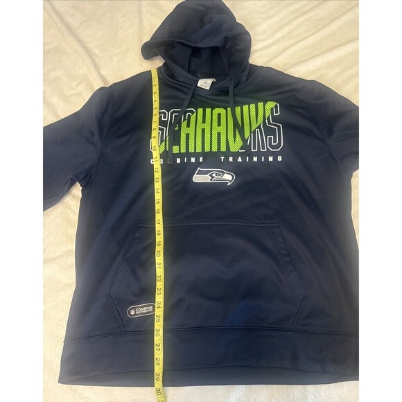Seattle Seahawks Combine Training NFL Team Apparel Mens BLUE Hoodie Sz XL NEW - Picture 10 of 10